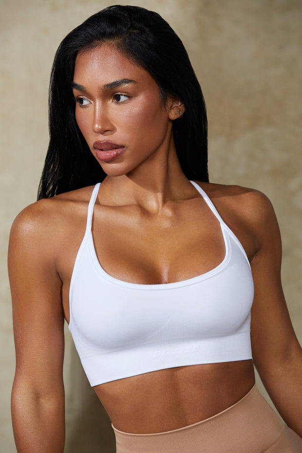 Definition - Low Back Define Luxe Sports Bra in White